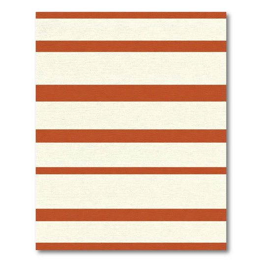 Modern Terracotta Stripe Rug