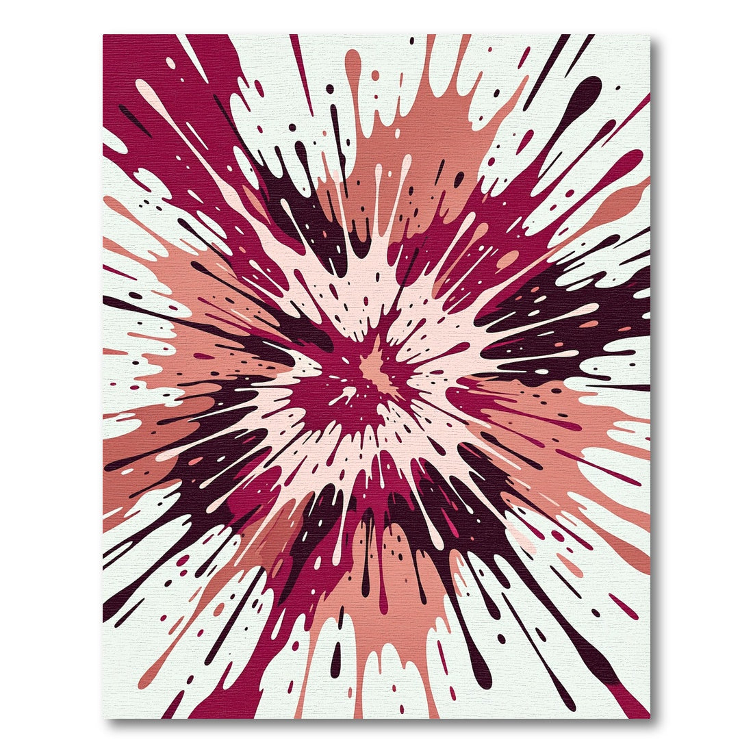 Crimson Pink Splash Explosion Rug