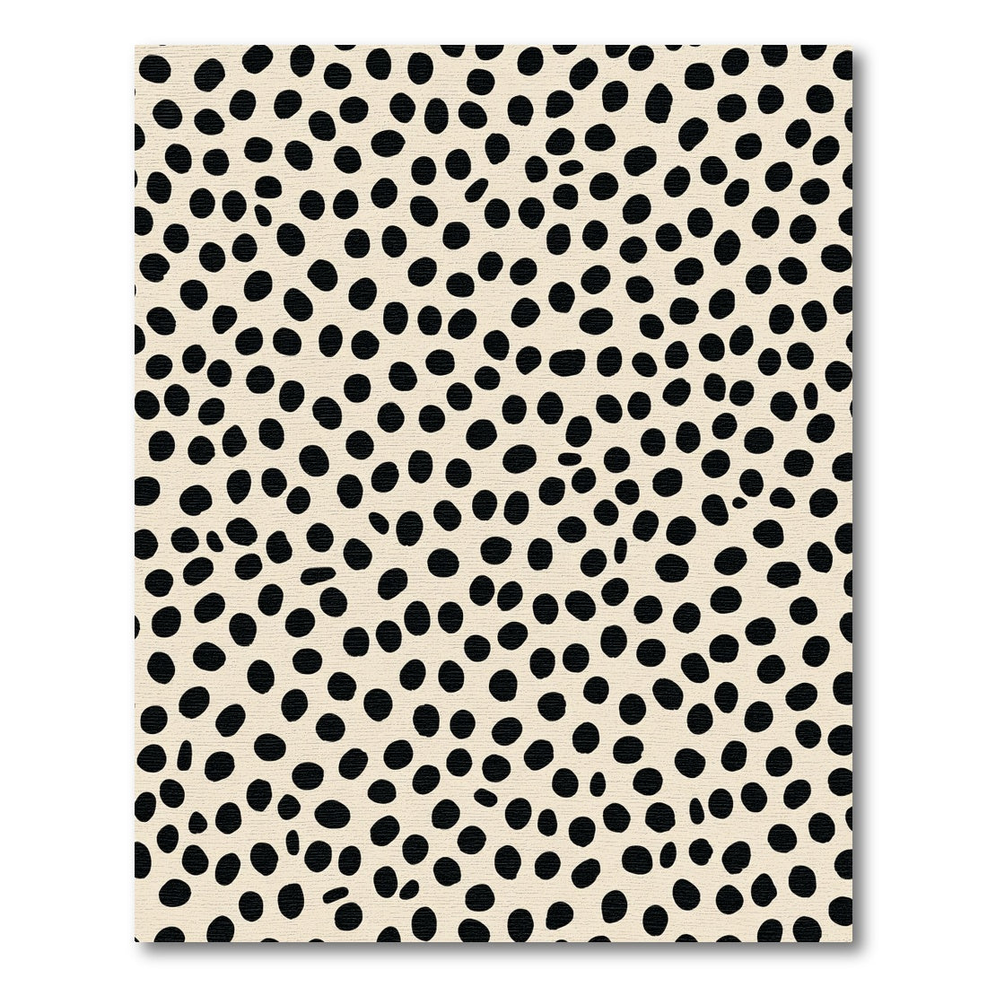 Neutral Cream Black Dot Spot Rug