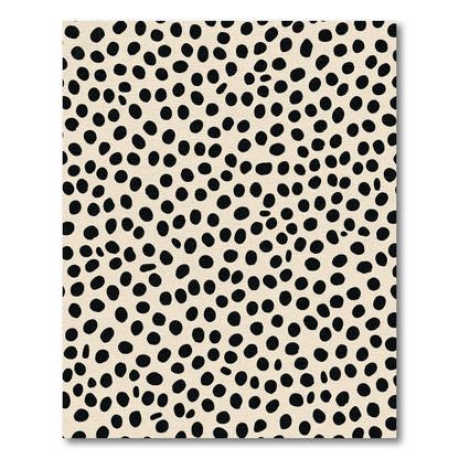 Neutral Cream Black Dot Spot Rug