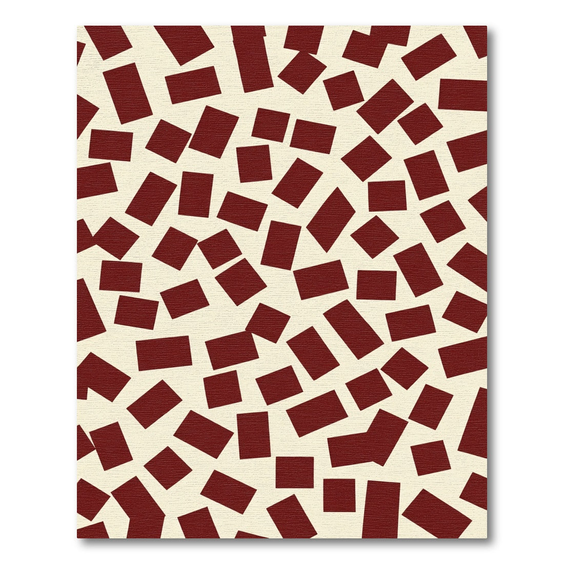 Terracotta Rectangles Scattered Abstract Rug
