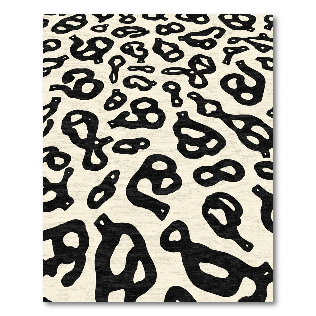 Black Organic Amorphous Shape Rug