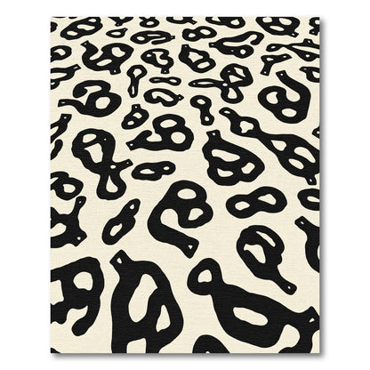 Black Organic Amorphous Shape Rug