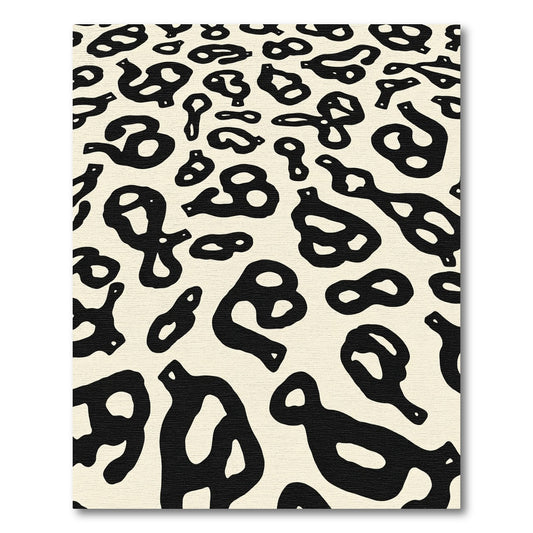 Black Organic Amorphous Shape Rug