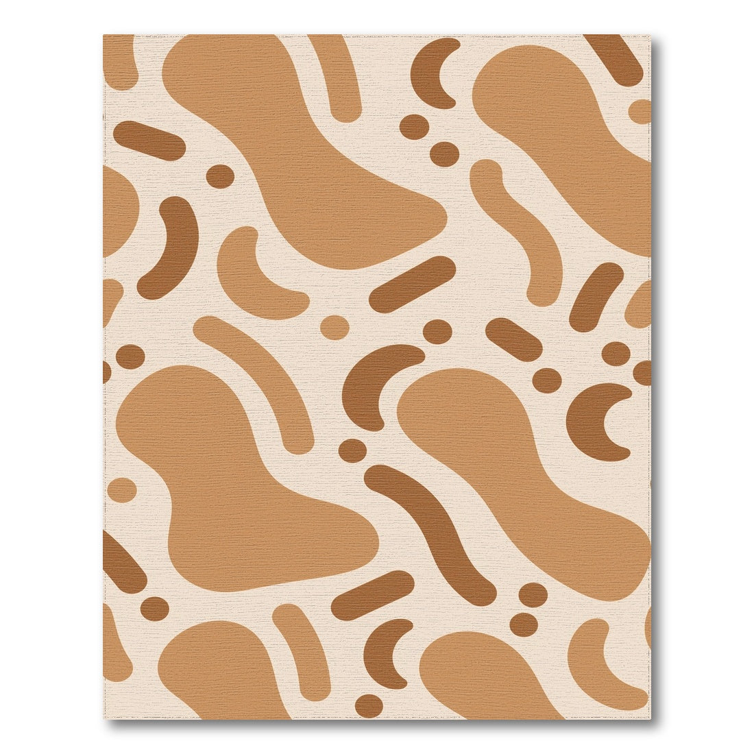 Organic Brown Abstract Area Rug