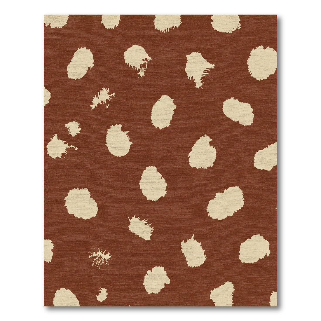 Brown Cream Animal Spot Rug