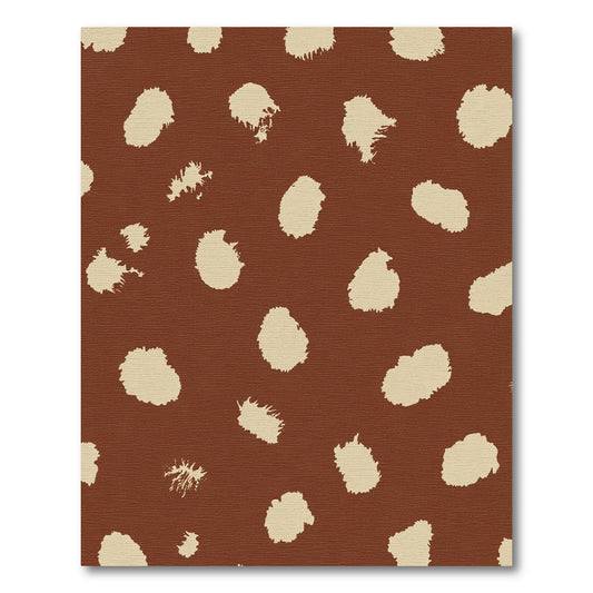 Brown Cream Animal Spot Rug