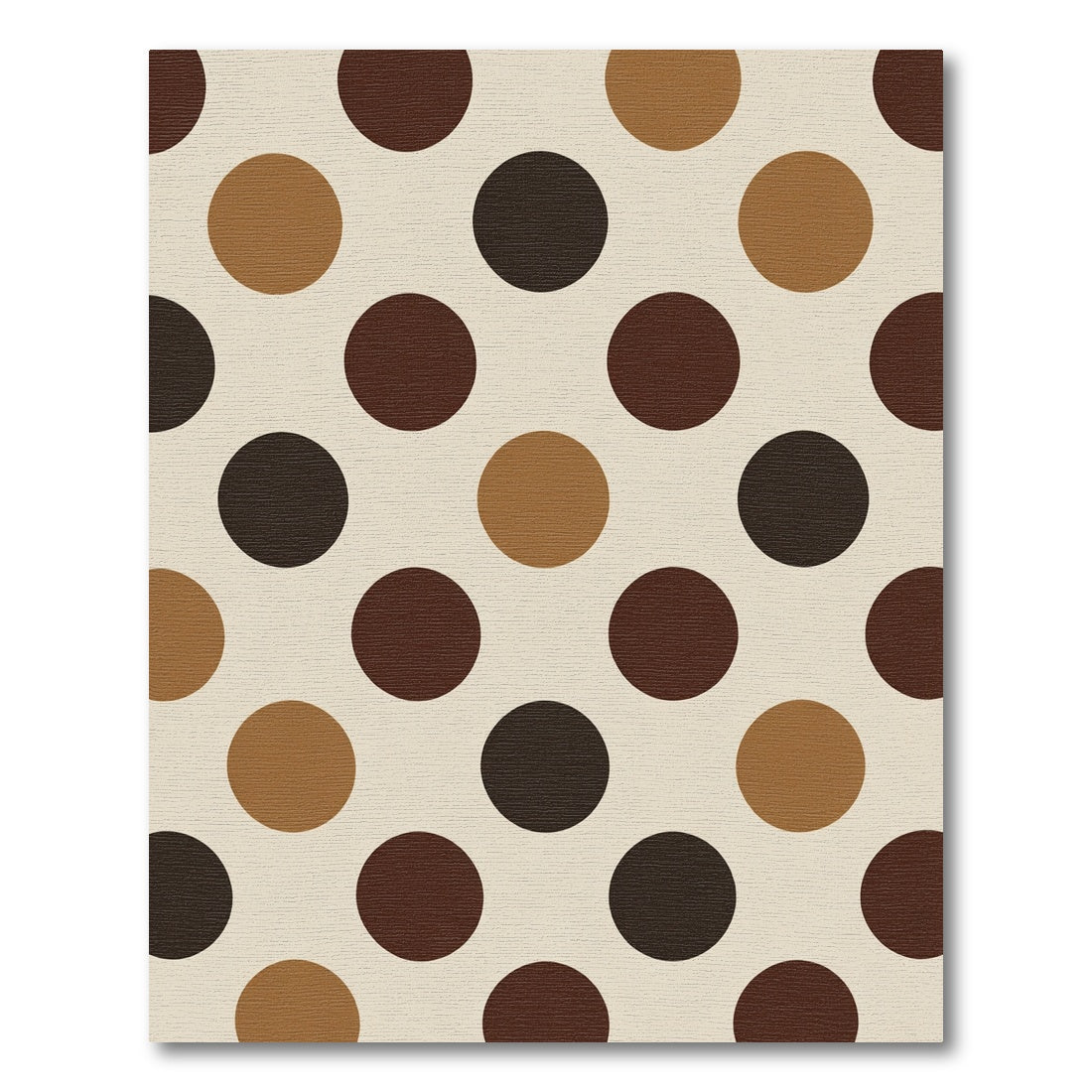Earthy Tone Polka Dot Circles Rug
