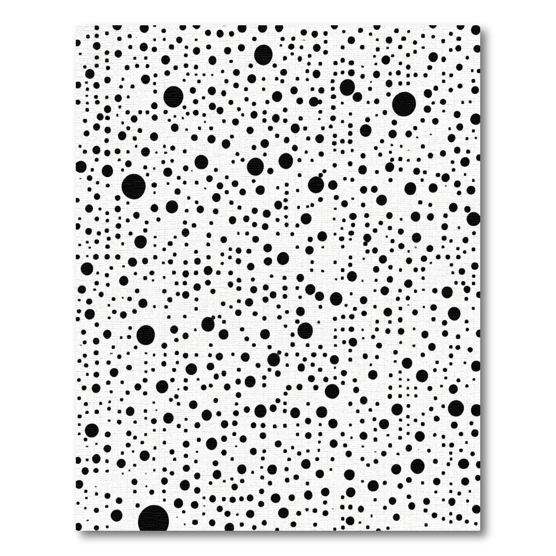 Abstract Black Dots White Canvas Rug