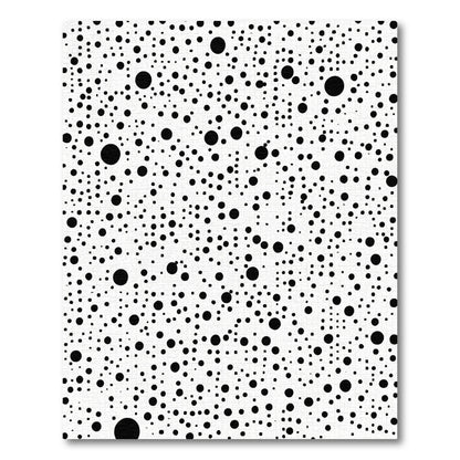 Abstract Black Dots White Canvas Rug