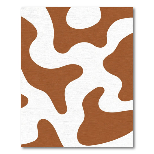 Brown and White Organic Spots Rug