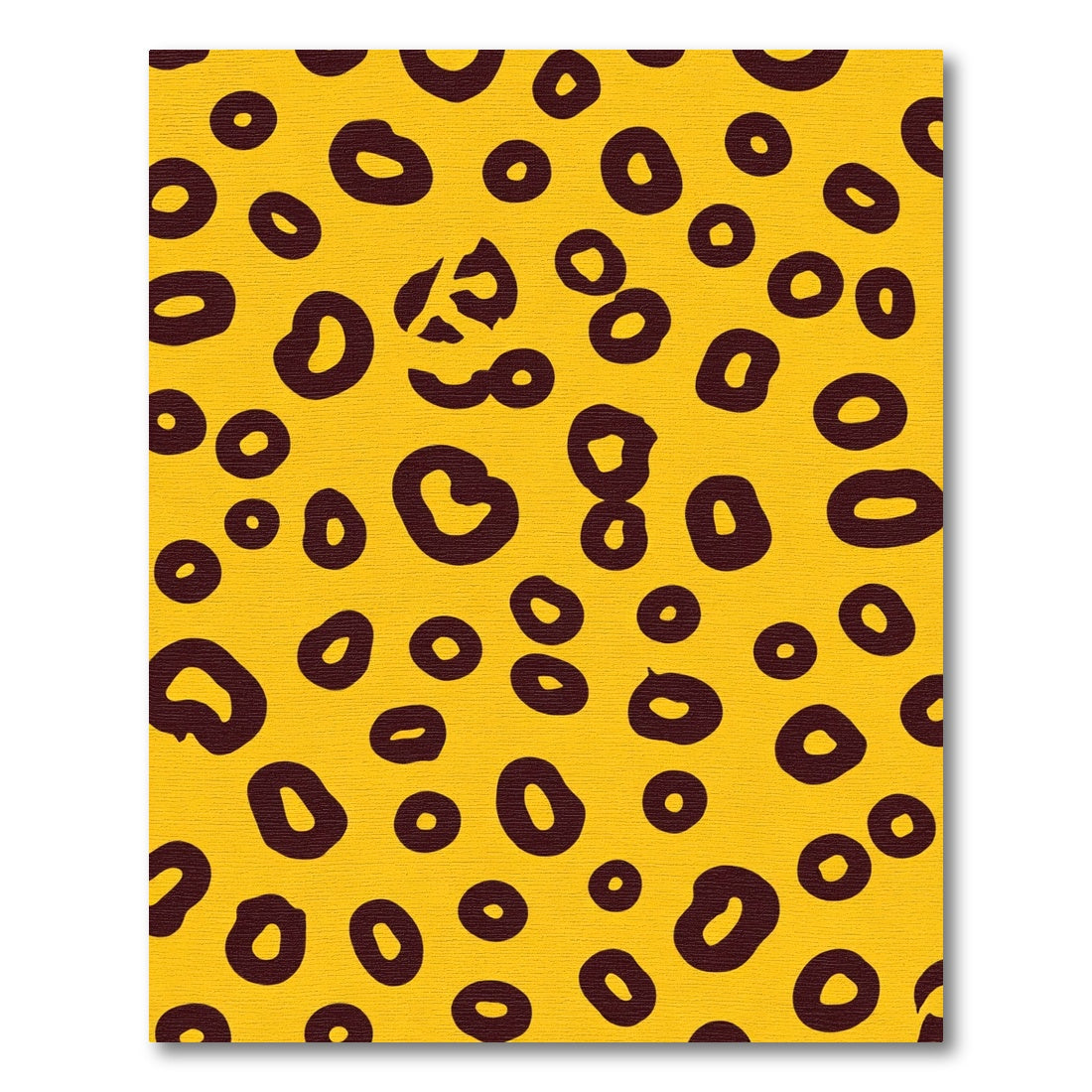 Golden Yellow Spotted Animal Hide Rug