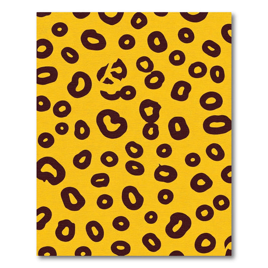 Golden Yellow Spotted Animal Hide Rug